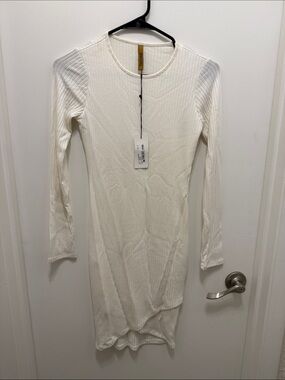 Rachel Pally white Ribbed long sleeve dress NWT